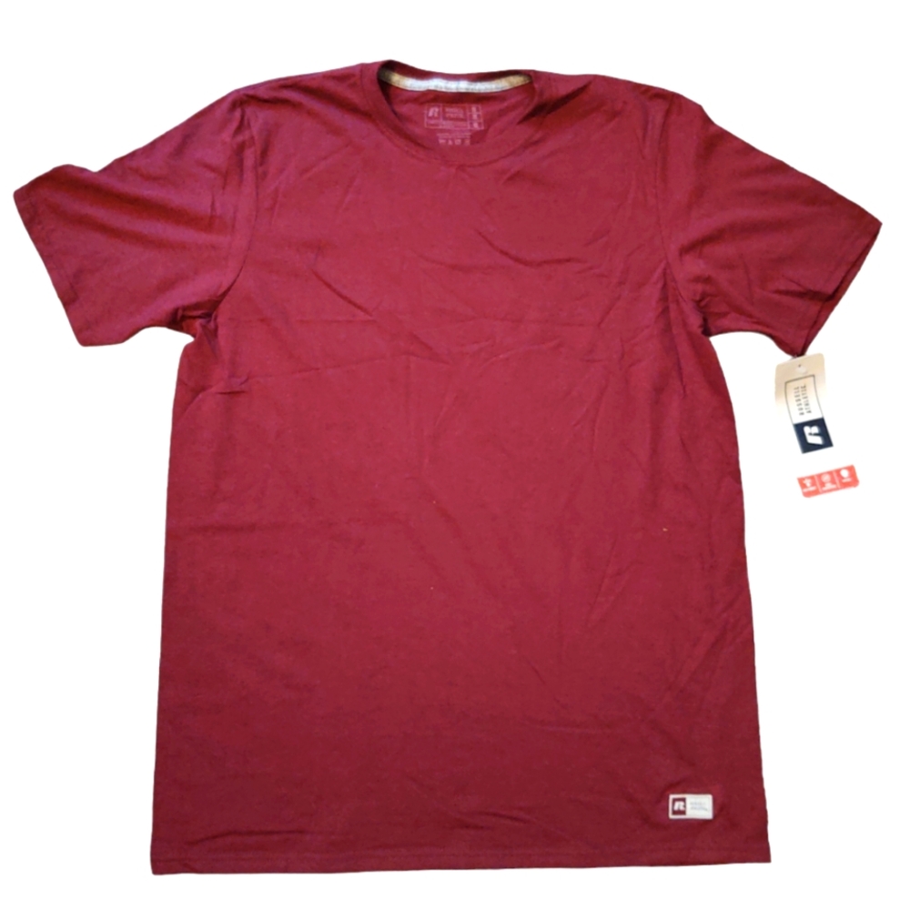 NWT Men's Russell Athletic Maroon Tee Size M